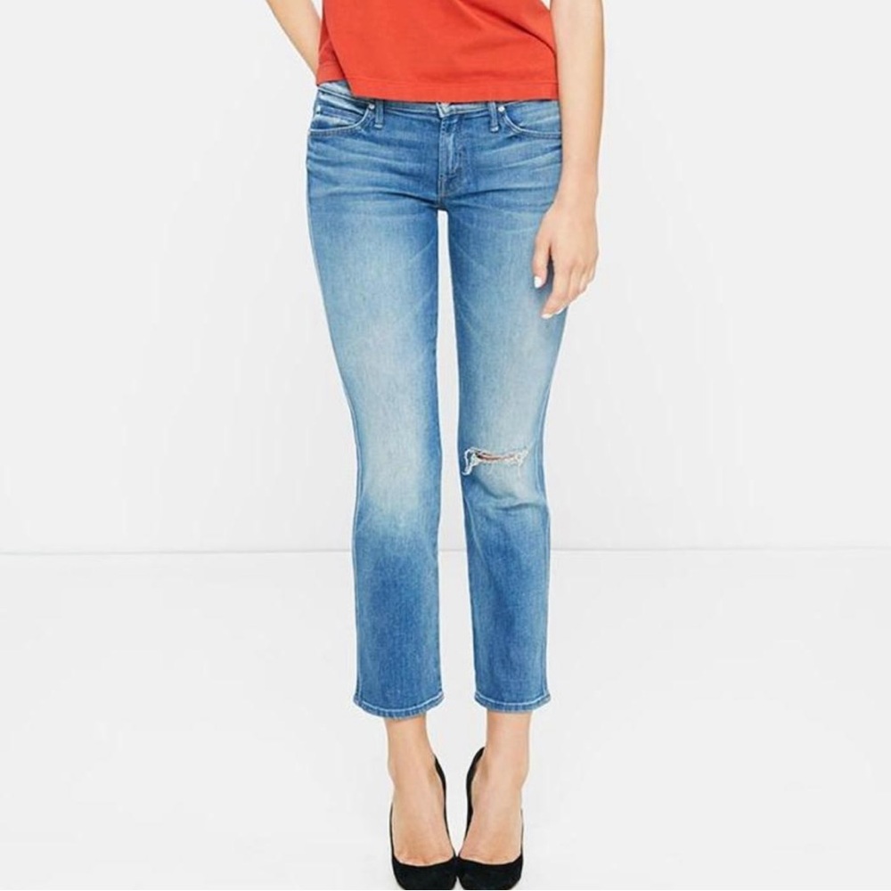 Mother rascal ankle, high five - mid rise jeans.